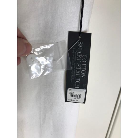 Lane Bryant Women's The Lena Moderately Curvy Fit Crop Pants White ~ Size 14 - Picture 3 of 6